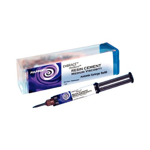 Pulpdent EMCMR EMBRACE WetBond Automix Medium Viscosity Resin Cement Syringe 7 Gm Pulpdent EMCMR EMBRACE WetBond Automix Medium Viscosity Resin Cement Syringe 7 Gm